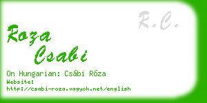 roza csabi business card