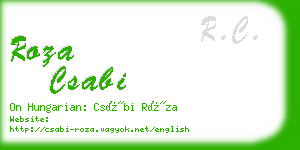 roza csabi business card